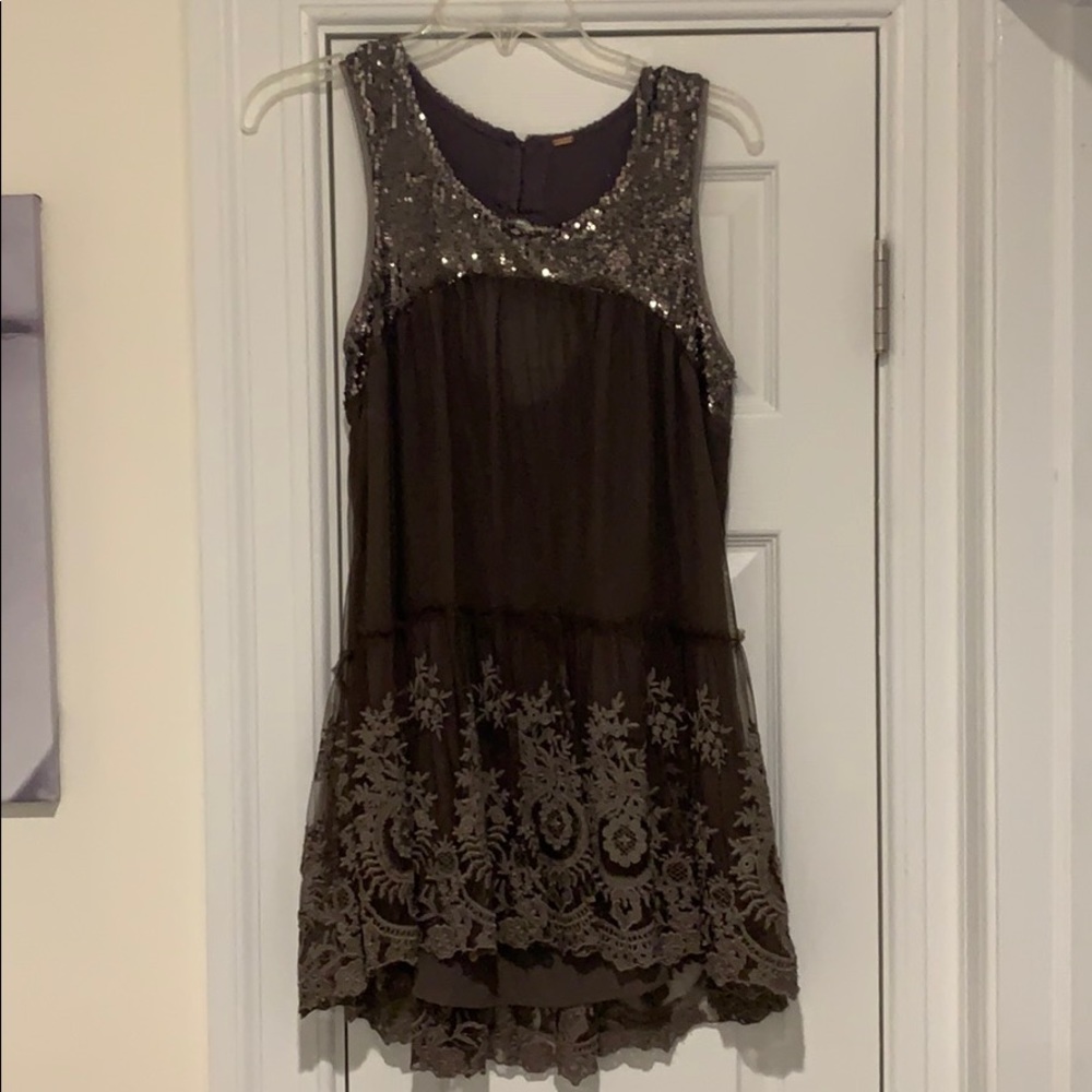 FREE PEOPLE SHEER TUNIC TOP